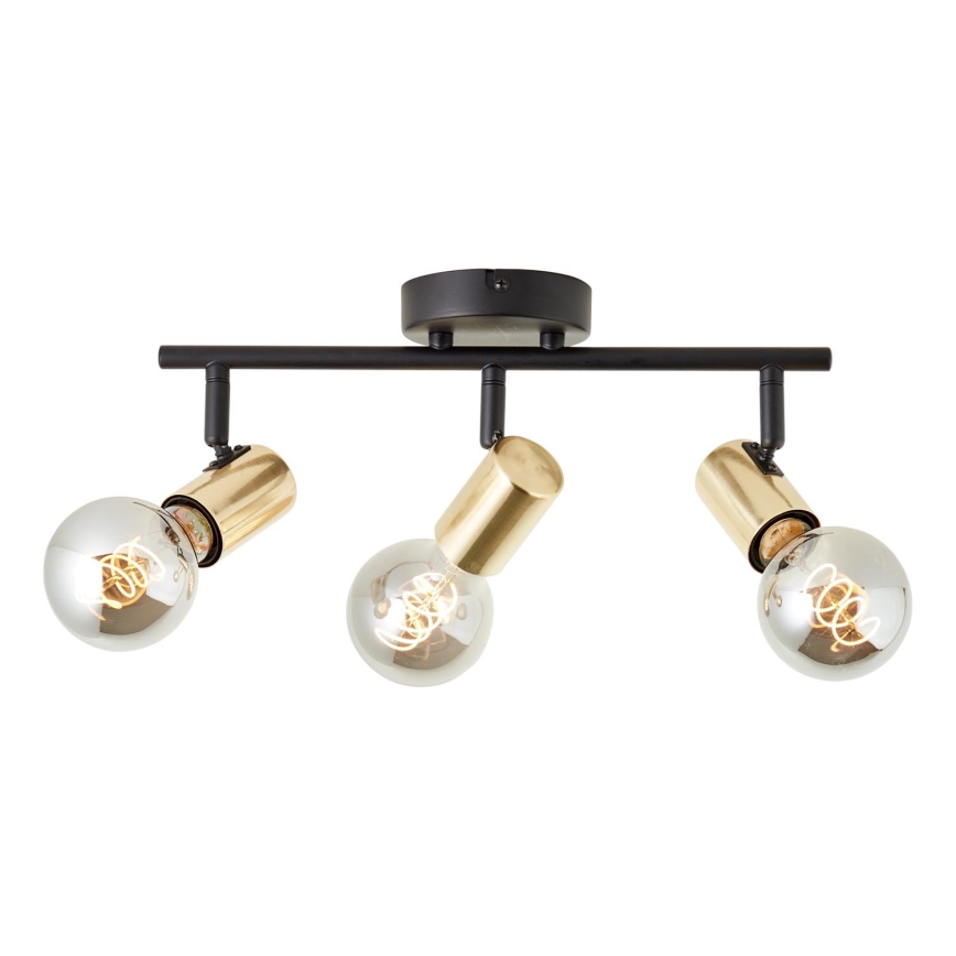 Brilliant - Oprawa punktowa KERRY 3xE27/40W/230V czarna/mosiężna