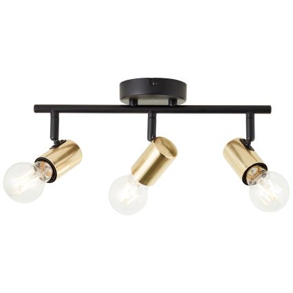 Brilliant - Oprawa punktowa KERRY 3xE27/40W/230V czarna/mosiężna