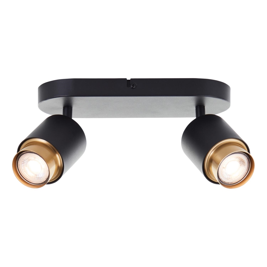 Brilliant - Oprawa punktowa LED COVELO 2xGU10/5W/230V czarno-złota