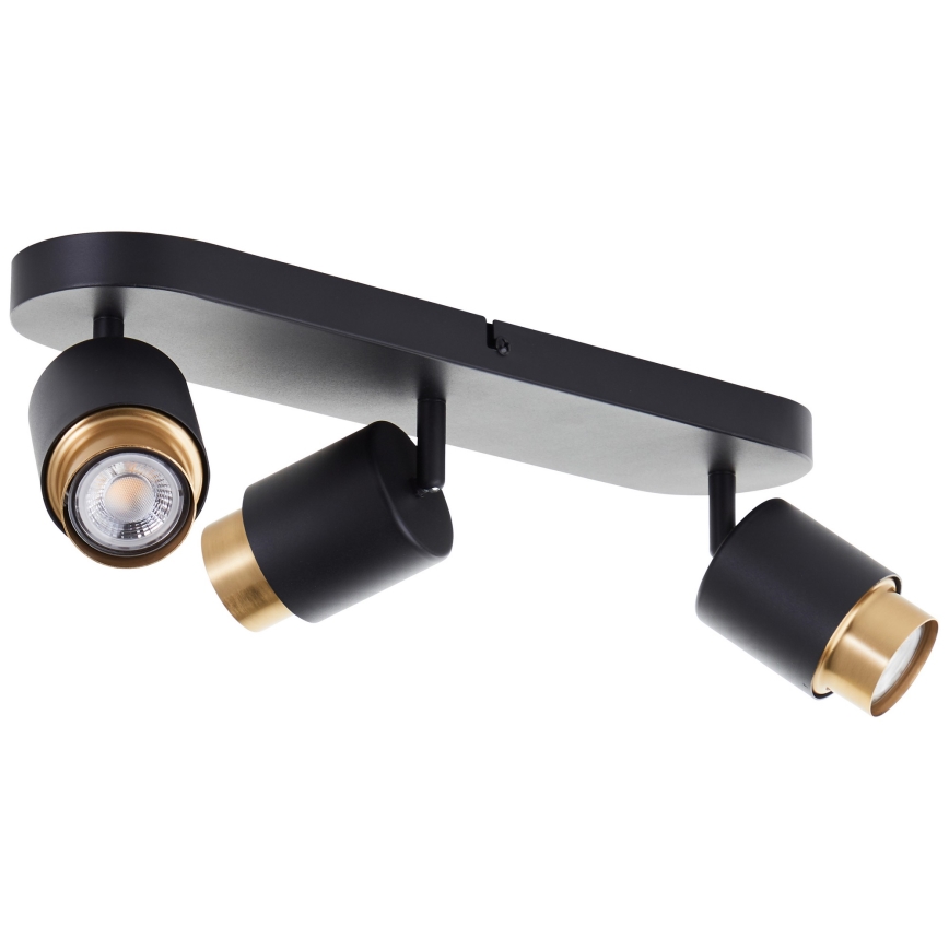 Brilliant - Oprawa punktowa LED COVELO 3xGU10/5W/230V czarna/złota