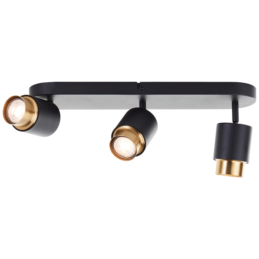 Brilliant - Oprawa punktowa LED COVELO 3xGU10/5W/230V czarna/złota