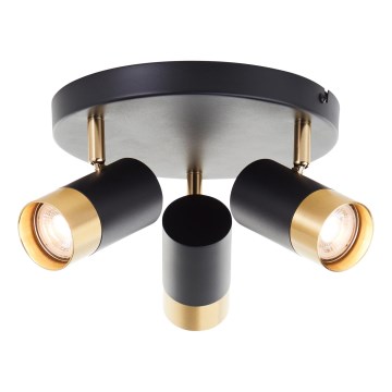 Brilliant - Oprawa punktowa LED VIGOLO 3xGU10/5W/230V czarny/złoty
