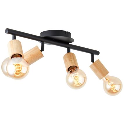 Brilliant - Oświetlenie punktowe TIFFANY 4xE27/28W/230V bambus