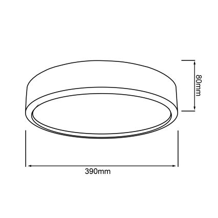 Brilliant - Plafon LED SLIMLINE LED/22W/230V Ø 39 cm kauczukowiec