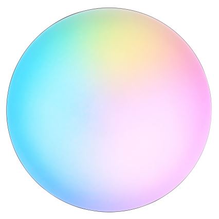 Brilliant - LED RGBW ściemnialna lampa sufitowa LIVIO LED/20W/230V 3000-6500K śr. 38,5 cm czarna + pilot zdalnego sterowania