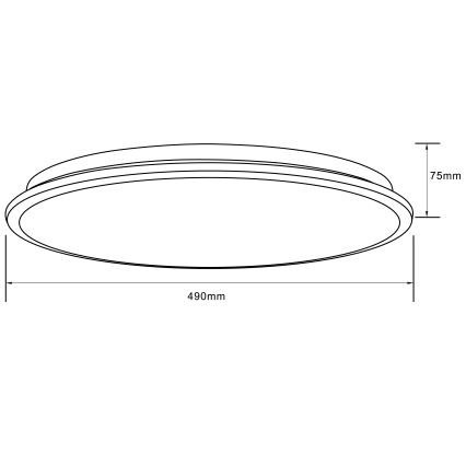 Brilliant - Ściemnialna lampa sufitowa RGBW HEIDA LED/30W/230V 3000-6500K + zdalne sterowanie
