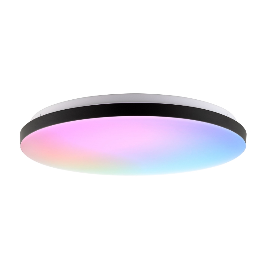 Brilliant - Ściemnialna lampa sufitowa RGBW LIVIO LED/20W/230V 3000-6500K śr. 49 cm czarny + zdalne sterowanie