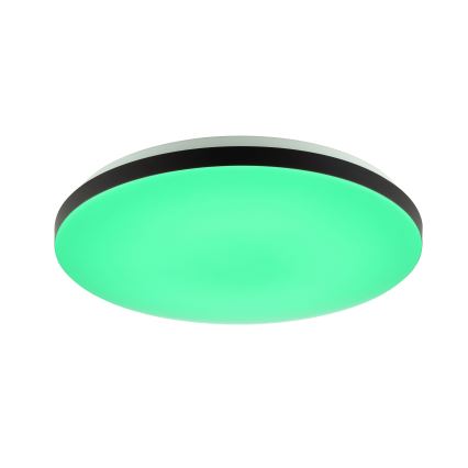 Brilliant - Ściemnialna lampa sufitowa RGBW LIVIO LED/20W/230V 3000-6500K śr. 49 cm czarny + zdalne sterowanie