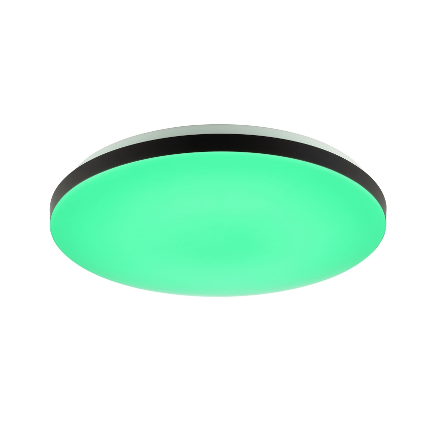 Brilliant - Ściemnialna lampa sufitowa RGBW LIVIO LED/20W/230V 3000-6500K śr. 49 cm czarny + zdalne sterowanie