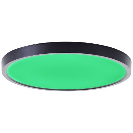 Brilliant - Ściemnialna lampa sufitowa RGBW LOTTI LED/16W/230V 3000K śr. 30 cm czarny Wi-Fi Tuya + zdalne sterowanie
