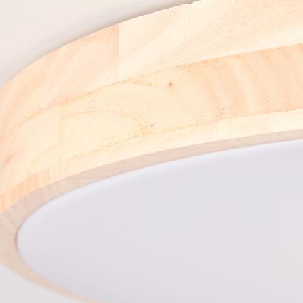 Brilliant - ściemnialna lampa sufitowa LED SLIMLINE LED/60W/230V 3000-6500K śr. 45 cm drewno kauczukowe + z pilotem