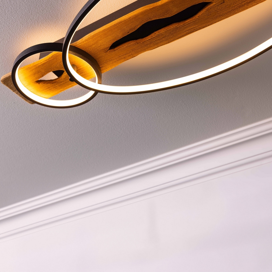 Brilliant - ściemnialna lampa sufitowa LED PIRUS LED/30W/230V 30x70 cm figowiec kauczukowy