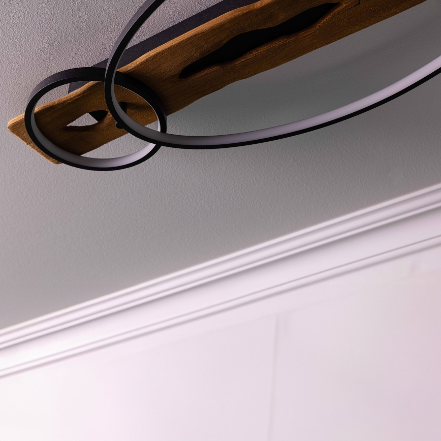 Brilliant - ściemnialna lampa sufitowa LED PIRUS LED/30W/230V 30x70 cm figowiec kauczukowy