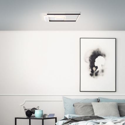 Brilliant - LED Plafon ściemnialny IORGO LED/40W/230V 3000K 43,5x43,5 cm biały/czarny