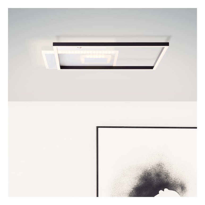 Brilliant - LED Plafon ściemnialny IORGO LED/40W/230V 3000K 43,5x43,5 cm biały/czarny