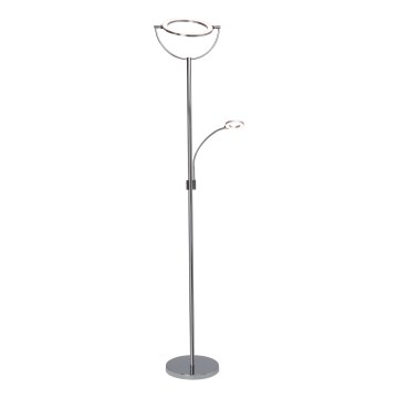 Brilliant - ściemniana lampa podłogowa LED DEMIAN 2xLED/12W/230V chrom błyszczący