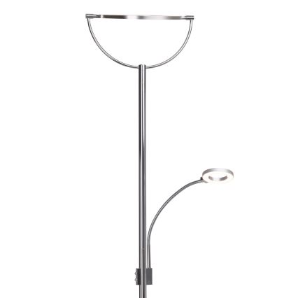 Brilliant - ściemniana lampa podłogowa LED DEMIAN 2xLED/12W/230V chrom błyszczący