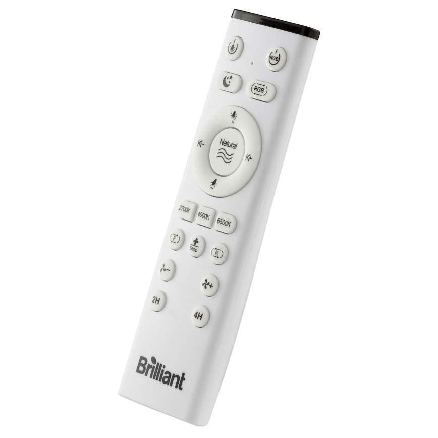 Brilliant - LED RGBW Regulowany sufitowy wentylator z oświetleniem FANORA LED/30W/230V 2700-6500K śr. 46 cm biały + pilot zdalnego sterowania