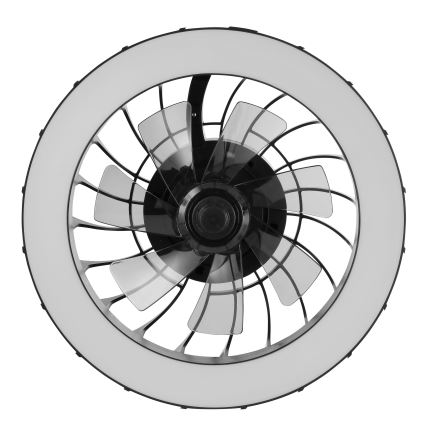 Brilliant - LED RGBW Regulowany sufitowy wentylator z oświetleniem FANORA LED/30W/230V 2700-6500K śr. 46 cm czarny + pilot do zdalnego sterowania