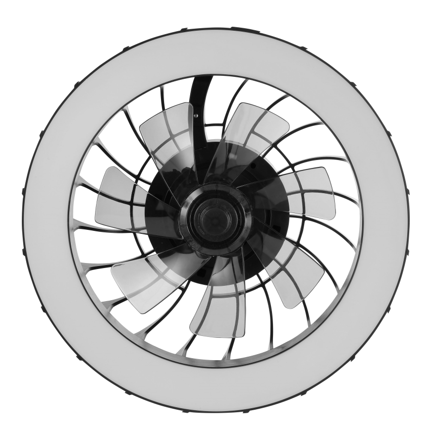 Brilliant - LED RGBW Regulowany sufitowy wentylator z oświetleniem FANORA LED/30W/230V 2700-6500K śr. 46 cm czarny + pilot do zdalnego sterowania