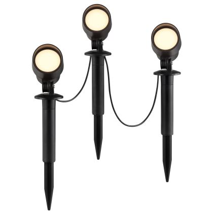 Brilliant - Zestaw 3 lamp zewnętrznych KAMARA LED/8,5W/230V IP44 czarny