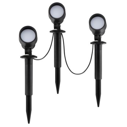 Brilliant - Zestaw 3 lamp zewnętrznych KAMARA LED/8,5W/230V IP44 czarny