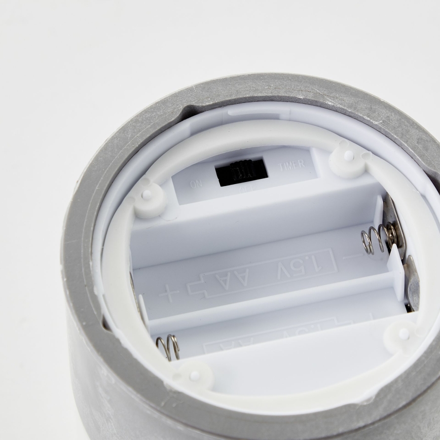Brilliant - ZESTAW 3x świeca BOUGIE LED/2xAA IP44 szary/biały