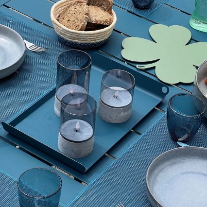 Brilliant - ZESTAW 3x świeczek LED BOUGIE LED/2xAA IP44 szary/dymny