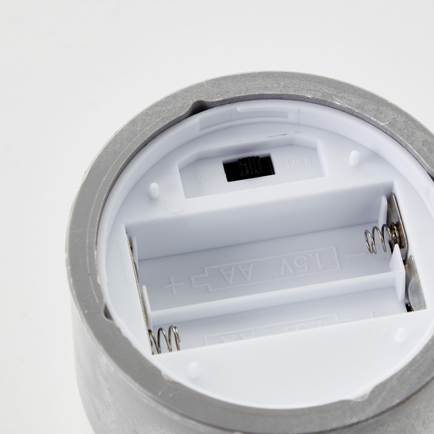 Brilliant - ZESTAW 3x świeczek LED BOUGIE LED/2xAA IP44 szary/dymny