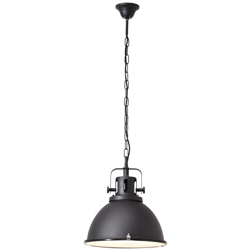 Brilliant - Żyrandol na łańcuchu JESPER GLAS 1xE27/60W/230V czarny