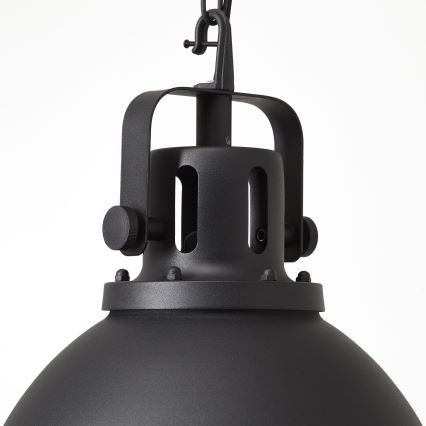 Brilliant - Żyrandol na łańcuchu JESPER GLAS 1xE27/60W/230V czarny