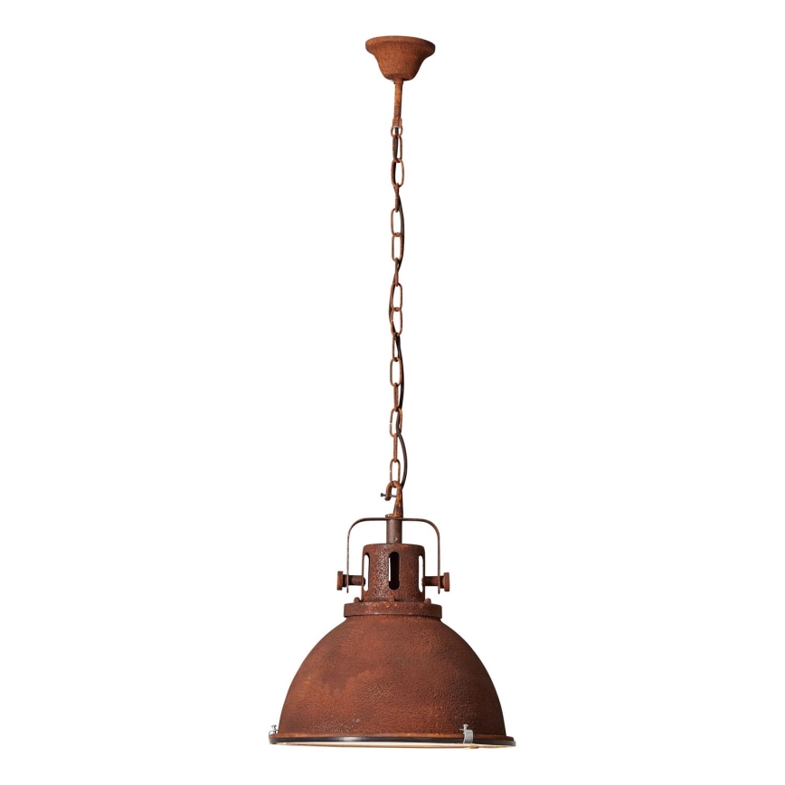 Brilliant - Żyrandol na łańcuchu JESPER GLAS 1xE27/60W/230V miedziany