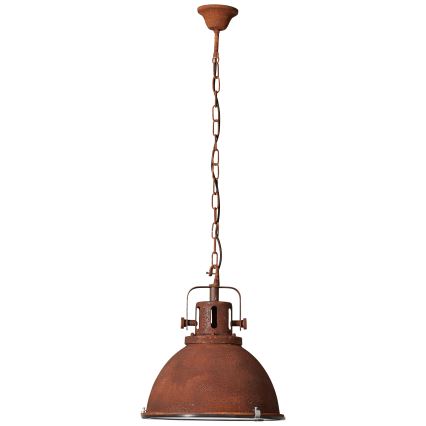 Brilliant - Żyrandol na łańcuchu JESPER GLAS 1xE27/60W/230V miedziany