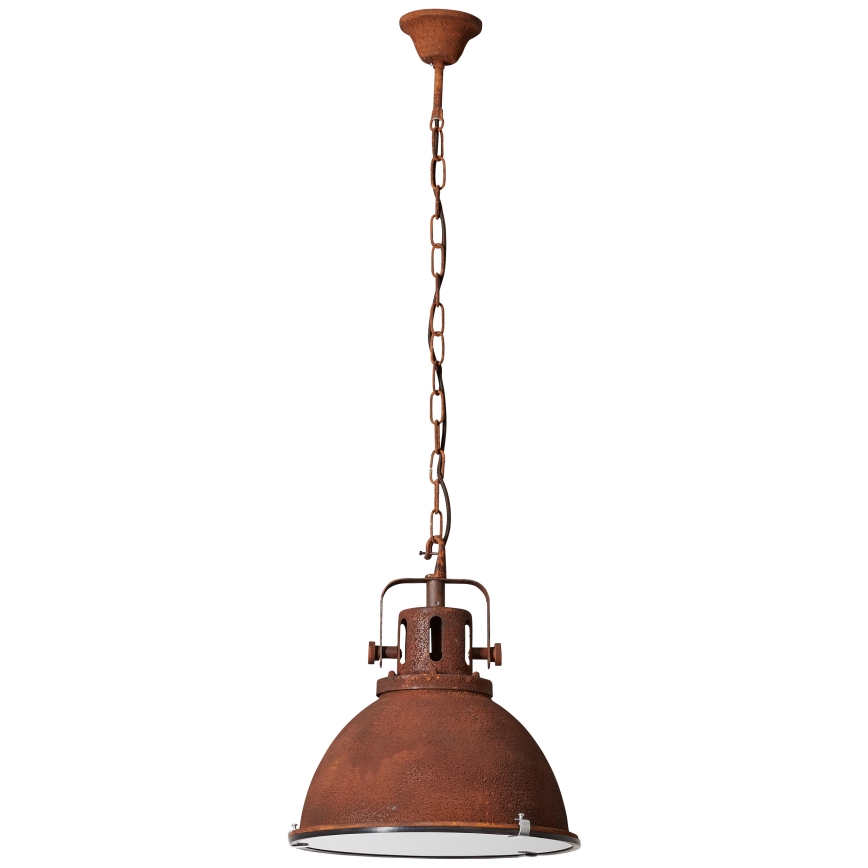 Brilliant - Żyrandol na łańcuchu JESPER GLAS 1xE27/60W/230V miedziany