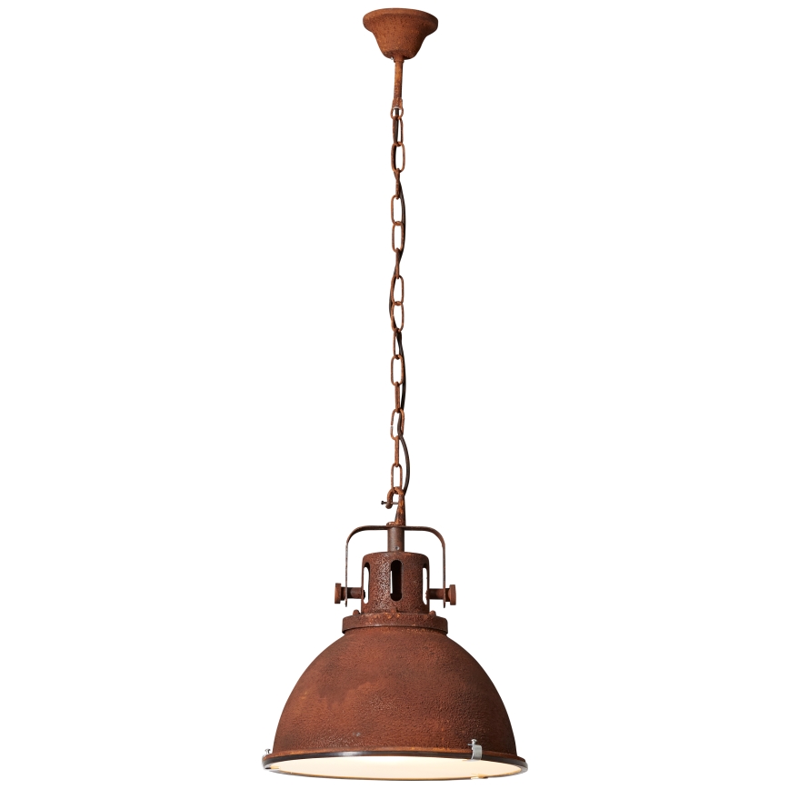 Brilliant - Żyrandol na łańcuchu JESPER GLAS 1xE27/60W/230V miedziany