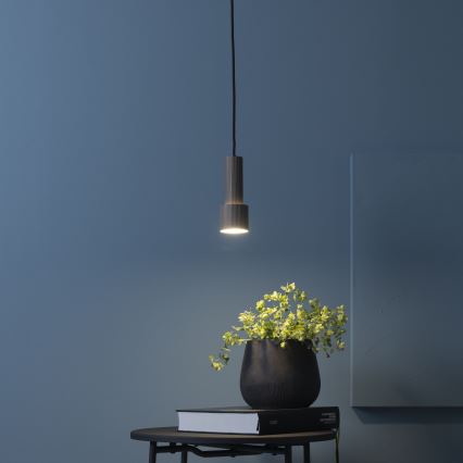 Brilliant - Żyrandol na lince CADIZ 1xGU10/10W/230V śr. 12,5 cm brąz