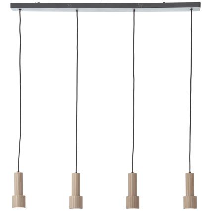 Brilliant - Żyrandol na lince CADIZ 4xGU10/10W/230V brąz
