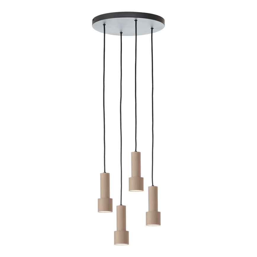 Brilliant - Żyrandol na lince CADIZ 4xGU10/10W/230V śr. 35 cm brąz