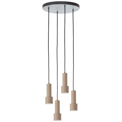 Brilliant - Żyrandol na lince CADIZ 4xGU10/10W/230V śr. 35 cm brąz