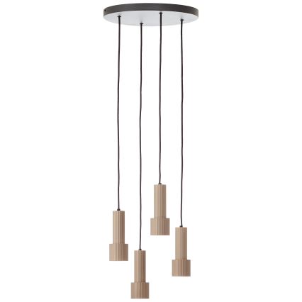 Brilliant - Żyrandol na lince CADIZ 4xGU10/10W/230V śr. 35 cm brąz
