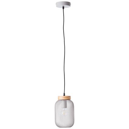 Brilliant - Żyrandol na lince GIADA 1xE27/40W/230V śr. 16 cm szary