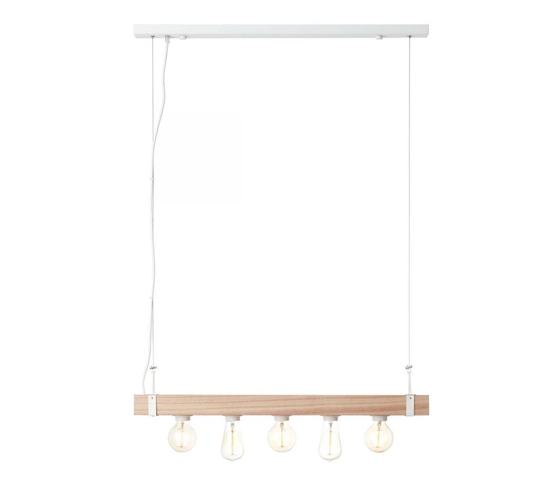Brilliant - Żyrandol na lince WHITEWOOD 5xE27/30W/230V