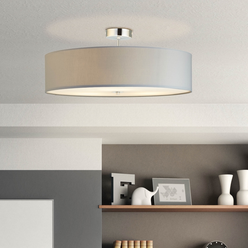 Brilliant - Żyrandol natynkowy ANDRIA 3xE27/60W/230V śr. 60 cm szary