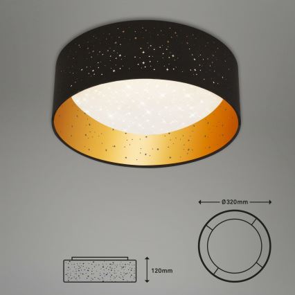 Brilo 3482-015 - LED Plafon MAILA STARRY LED/12W/230V czarny/złoty