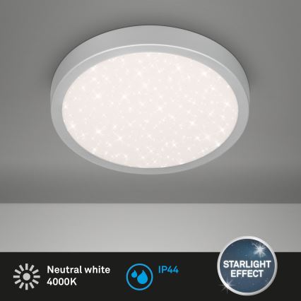 Brilo 3649-014 - LED Plafon łazienkowy RUNA LED/18,5W/230V IP44 srebrny