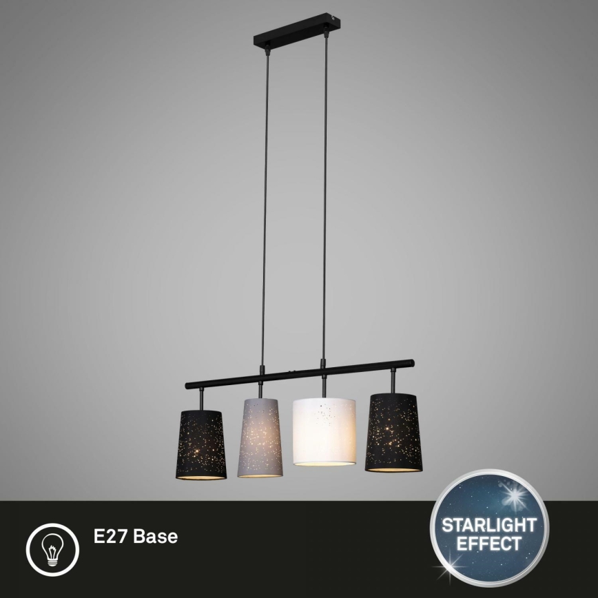 Brilo 4027-045 - Żyrandol na lince SHADES 4xE27/40W/230V