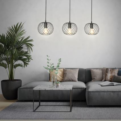 Brilo 4037-035 - Lampa wisząca na lince WINKI 3xE27/40W/230V