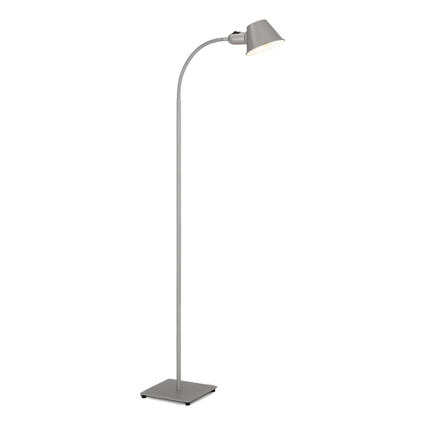 Brilo - Elastyczna lampa podłogowa 1xE27/10W/230V srebrny