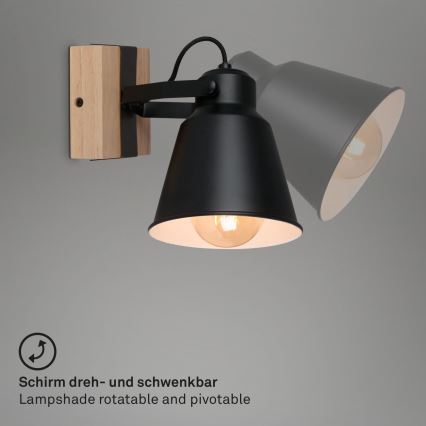 Brilo - Kinkiet punktowy TALLE  1xE27/40W/230V kauczukowiec