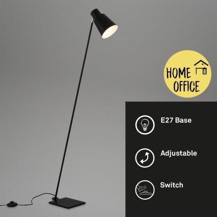 Brilo - Lampa podłogowa 1xE27/10W/230V czarny